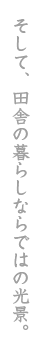 そして、田舎の暮らしならではの風景。